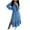 Blue, variant on Fesfesfes Women Dress Casual Loose Printed Slit Elegant V-Neck Dress