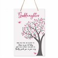 thumbnail image 2 of LifeSong Milestones Baptism Christening Modern Rope Tree Sign for Son Daughter Godchild Godson Goddaughter Child First Holy Communion Gift Mother Father Godparents 8”x 12" (May You Feel As Close), 2 of 4
