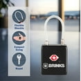 thumbnail image 5 of Brinks 28mm, TSA Luggage Padlock with a 1in Steel Cable Shackle, 5 of 11
