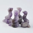 thumbnail image 3 of HOOUN 1.5" Natural Crystal Snake Carved Quartz Stone Serpent Rock Healing Reiki Decor-Amethyst-1PC (Random Pick), 3 of 4