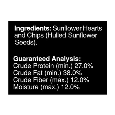 Song Blend Sunflower Hearts & Chips, 3 lb.