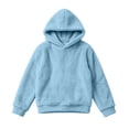 thumbnail image 4 of Lutiedan Boys Girls Sherpa Fleece Hoodie Kids Casual Fuzzy Sweatshirt Plush Winter Warm Hooded Pullover Tops Size 3-14,Sky Blue, 4 of 7