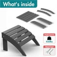 thumbnail image 7 of Hidpriva Outdoor Adirondack Ottoman, HDPE Weather Resistant Folding Footstool for Patio Pool Porch Lawn, Grey(Set of 2), 7 of 7