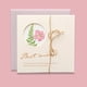 thumbnail image 3 of Tarjeta de felicitación de flor prensada seca, tarjeta postal de regalo de ilustración linda, tarjeta de agradecimiento de 15x15CM, 3 of 3