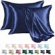 thumbnail image 1 of Chenchen Satin Pillowcase for Hair and Skin, Silk Satin Pillowcase 2 Pack, King Size Pillow Cases Set of 2, Silky Pillow Cover with Envelope Closure (20x40, Navy Blue), 1 of 1