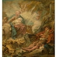thumbnail image 3 of Jean-Baptiste Deshays 20x21 Black Modern Framed Museum Art Print Titled - Shepherds Dreaming of the Flight into Egypt (18th Century), 3 of 5