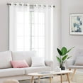 thumbnail image 7 of Semi-Sheer Curtains 52x96 in, Light Filtering Curtains 2 Panel, Grommet Window Sheer Curtain for Ventilation, Elegant Decor Voile Curtains & Drapes for Living Room Bedroom Dinning, white, 7 of 7