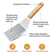 Bundlepro Metal Spatula for Cast Iron Skillet,Stainless Steel Turner Flipper for Smash Grill