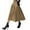 Khaki, variant on Sngxgn Women's High Waist Elasticized Waistband Flared Casual A Line Midi Skirt(AG,S)