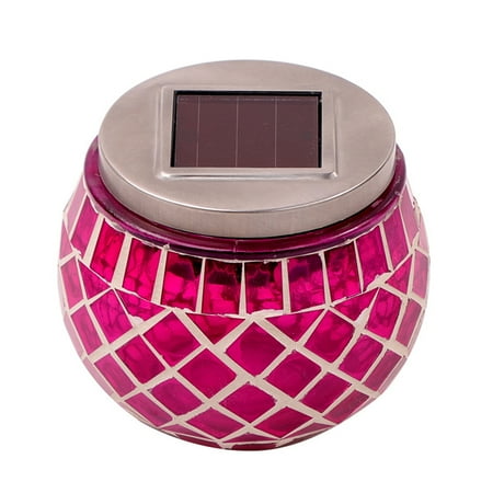 

Solar glass ball light mosaic LED garden light table night light for courtyard gardendecoration