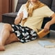 thumbnail image 5 of Balery Game Pantalones cortos de pijama de punto de algodón para hombre con cinturilla y bolsillos-Small, 5 of 6
