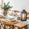 thumbnail image 6 of Orange White Geometric Round 13 Inch Placemats Set of 8, Modern Abstract Art HeatResistant Non Slip Place Mats for Dining Table, Wipeable Braided Kitchen Table Mats for Housewarming, 6 of 9