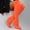 Orange, variant on BONIXOOM Winter Boots For Women High Heel Rubber Slip-On Knee-High Winter Hot Pink