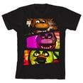 thumbnail image 4 of Five Nights At Freddy's Character Panels Crew Neck Short Sleeve Boy's Black T-shirt-XXL, 4 of 6