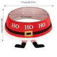 thumbnail image 3 of Christmas Tree Collar, 30 Inch 3D Santa Claus Feet Sequins Large Cute Red Christmas Tree Skirt, Decorative Xmas Tree Ring Foldable Stand Base Cover for Christmas Hoilday Party Home, 3 of 8