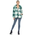thumbnail image 4 of White Mark Women's Plaid Sherpa Shacket Jacket, 4 of 5