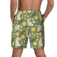 thumbnail image 4 of Goofa Happy Easter Printed Men's Swim Trunks Board Shorts Quick Dry Mens Swimming Trunks with Compression Liner,Breathable Fit Hawaii Beach Shorts-3X-Large, 4 of 9