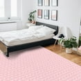 thumbnail image 6 of Area Rug 2'7''x5' Herringbone Abstract Art of Pink Geometric Lines Washable Area Rugs Non Shedding Floor Carpet Rubber Backing Non-Slip Indoor Mats for Living Room Bedroom Kitchen, 6 of 8