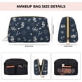 thumbnail image 5 of Picia Vintage Marine Print Leather Makeup Bag Make Up Bag Travel Toiletry Bag for Her Girlfriend Teacher Teen Girl Gifts, 5 of 8