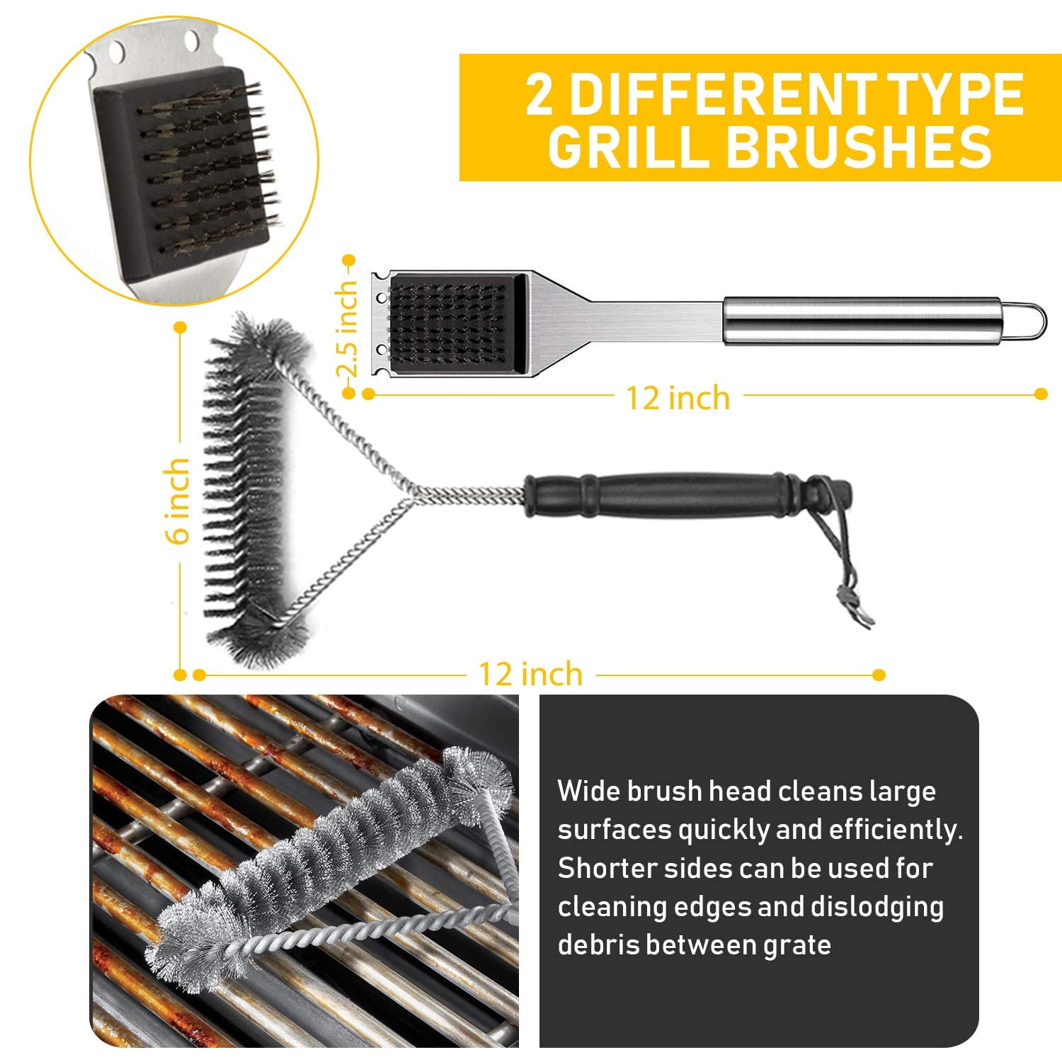 34 Pcs Grill Accessories Grilling Gifts for Men, Heavy Duty Stainless Steel BBQ Grill Tools Set for Outdoor Grill