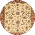 thumbnail image 1 of Ahgly Company Machine Washable Indoor Round Abstract Red Fox Red Area Rugs, 5' Round, 1 of 7
