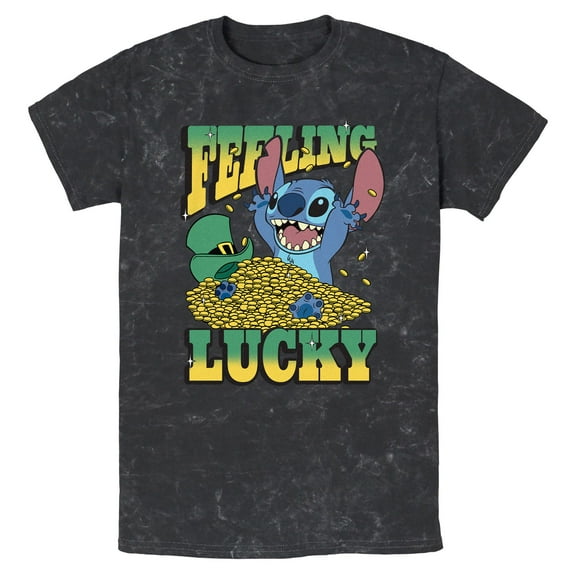 Men's Lilo & Stitch Feeling Lucky Graphic T-Shirt