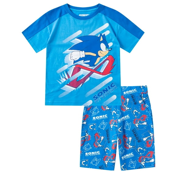 Sega Sonic Hedgehog Short Sleeve T-Shirt & Shorts (Boys), 2 Piece Set, Sizes 2T-7