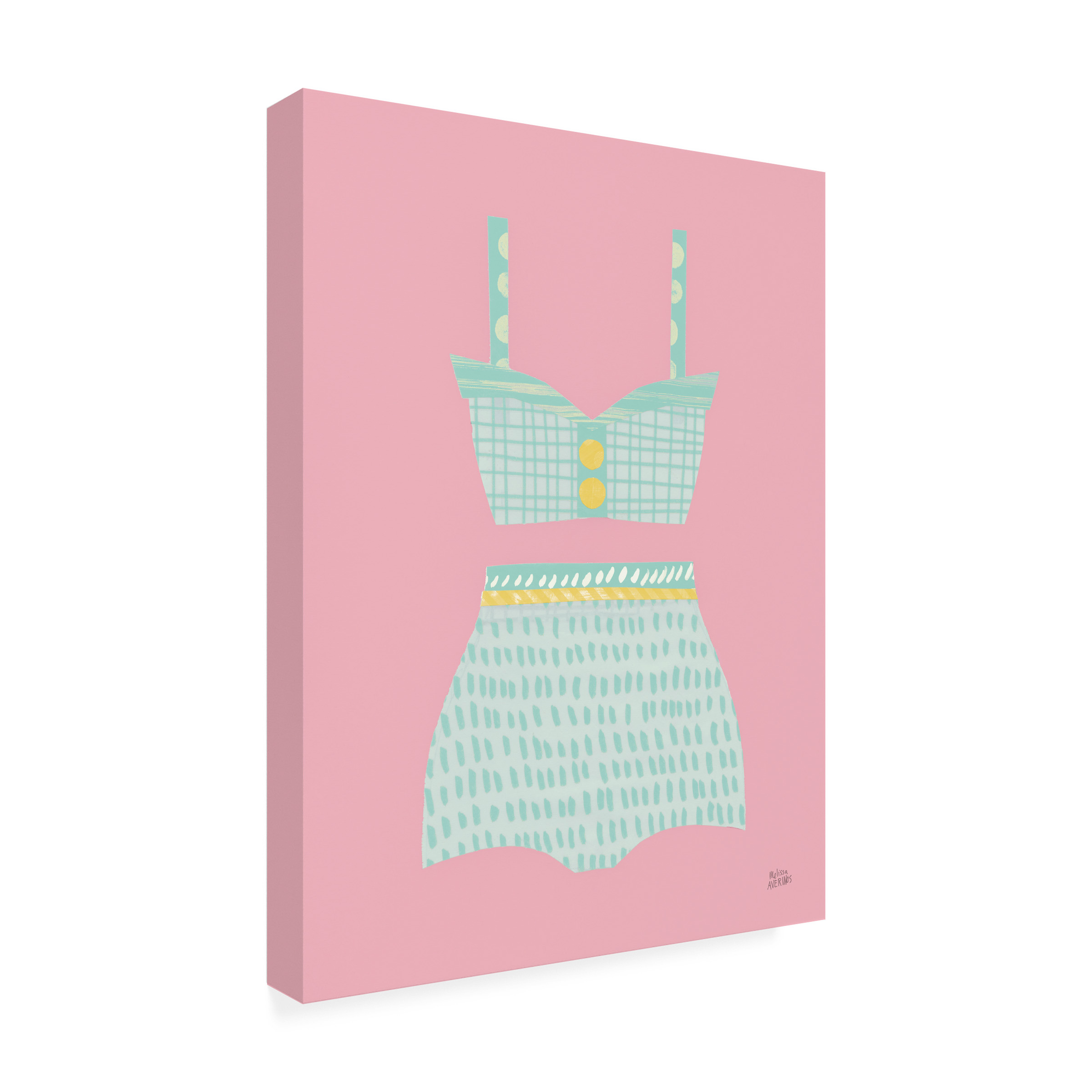 Melissa Averinos 'Bathing Beauties IV Pastel' Canvas Art