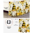 thumbnail image 3 of Honey Gnome Bed Skirt Queen Size 16" Drop Sunflower Bee Pastoral Farmhouse Rero Background Ruffled Wrap Around Bed Skirts Adjustable Elastic Bedskirt Dust Ruffle for Queen Size Bed, 3 of 7