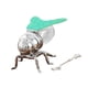 thumbnail image 5 of Tarro de miel de abeja, elegante tarro de miel con forma de abeja y cuchara decorativa. Cian, 5 of 9
