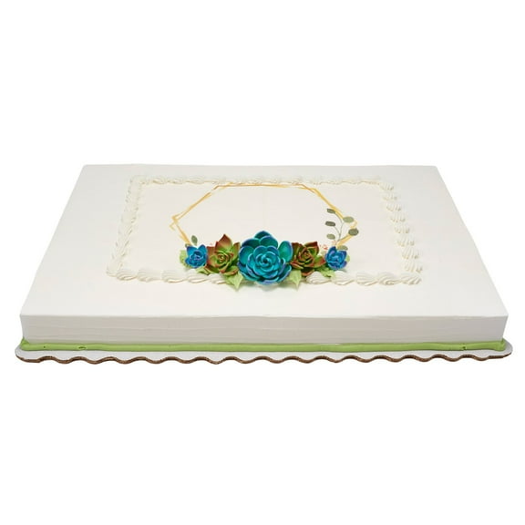 Succulents with Texture Full Sheet Cake