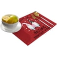 thumbnail image 2 of Valentines Placemats 4pcs Hearts Pattern Gnomes Couple Table Mats for Dining Table I Love You Red Table Mats Cotton and Linen Washable 12x18in, 2 of 6