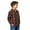 Z3-Brown-kids casual button down shirt, variant on Boys Plaid Button Down Shirt Long Sleeve Lightweight Flannel Checkered Dress Shirts with Chest Pocket 2-15 Years