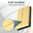 thumbnail image 3 of 1 Juego de Filtro de Aire de Cabina para Toyota Prius C Consistente No.1780121060/8713907010 Filtro de Aire del Motor, 3 of 7
