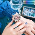 thumbnail image 5 of OLEVS Watches for Women Fashion Dress Elegant Luxury Womens Watches Analog Quartz Diamond Stainless Steel Waterproof Luminous Date Ladies Watches Gifts Reloj para Mujer, 5 of 11
