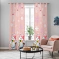 thumbnail image 4 of Pink Christmas Snowman Kitchen Curtains Window Panels, Winter Snowflakes Xmas Balls Insulated Window Treatment Curtain, Grommet Curtains for Bedroom/Living Room/Bathroom, 2 Piece 42"Wx84"L, 4 of 8