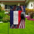 thumbnail image 4 of Hand Pulling American Flag France French Root Patriot Garden Flag, Double-Sided Decorative Outdoor Flag, Patriotic Polyester Yard Flag 12 x 18 in, 4 of 5