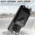 thumbnail image 4 of For Xiaomi Redmi Note 14 Pro 4G Case Mirror Card Holder Litchi Texture Leather Phone Back Cover with Long Strap, 4 of 5
