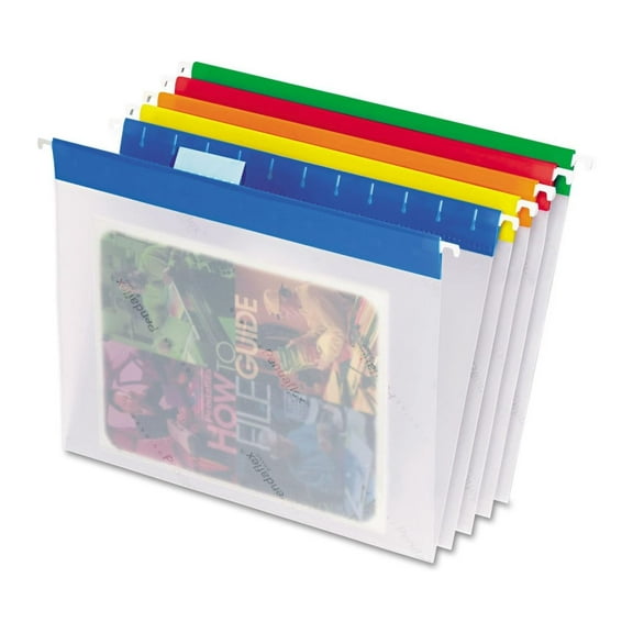 55708 Hanging File Folders, 1/5 Tab, Letter, Assorted Colors (Box of 25) 8-1/2 x 11