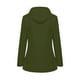 thumbnail image 3 of Chaqueta impermeable con capucha para mujer, abrigo para senderismo al aire libre, chaqueta deportiva larga de otoño Verde XXXXL, 3 of 4