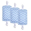 Door Silencer Door Jammer Door Closer Cushion Nursery Door Latch Cover 3 Pack for Noise Reducing Quiet Doors Baby Toddler Safety 3.25 x 5.5 Inch (Light Blue Chevron)