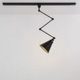 thumbnail image 4 of KAYYELAMP 3Pcs H-Type Track Light Black Metal Adjustable Arm Rotated Pendant Light Black Metal Cone Shade Vintage Design For Loft Kitchen(No Bulb, Track), 4 of 7