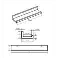 thumbnail image 2 of Juego de 2 repisas flotantes de madera 60x13 cm estantes modernos para habitación cocina baño sala comedor nogal oscuro, 2 of 5
