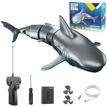 UUGEE Remote Control Shark Toys for Boys Girls, 2.4G Mimi RC Diving Shark Toy Boat Swimming Pool Toys for Kids Age 3 