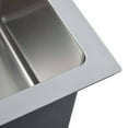 thumbnail image 5 of vidaXL 39.4-inch Kitchen Sink with Strainer, Top-Mount Sink Double Bowl, Silver Stainless Steel, 5 of 10