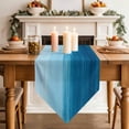 thumbnail image 3 of Table Runners 72 Inches Long, Sky Blue Ombre Cotton Linen Kitchen Dining Coffee Table Runner for Party Home Decor, Modern Abstract Art Ocean Oil Painting Tabletop Dresser Scarves Runner 14x72 Inch, 3 of 9