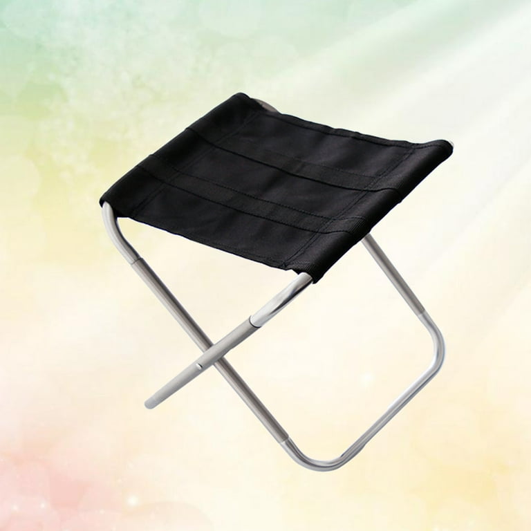 Portable Lightweight Outdoor Fishing Chair Folding Backpack Camping Picnic  Oxford Cloth Chair (Middle Size Silver)