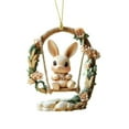 thumbnail image 1 of Easter Sweet Bunny Acrylic Keychain Car Rearview Mirror Accessories Backpack Pendant, 1 of 5