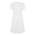 thumbnail image 3 of zbxnLI Womens V Neck Dress Wrap Short Sleeve Dresses for Women Fashion Flowy Hem Casual Work Vacation Sundress, 3 of 7