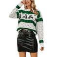 thumbnail image 1 of Gupgi Chandails de Noël pour Femmes Flocon de Neige Renne Tricoté Chandail d'Hiver Hauts, 1 of 7
